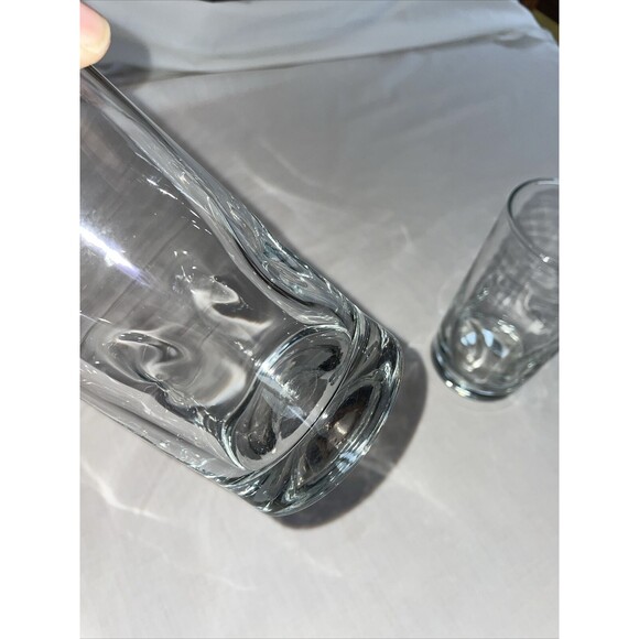 Crisa Libbey Impressions Clear Glass Tumblers Sz  3” Wide 6” Tall Set Of 2 16 Oz - Picture 12 of 12